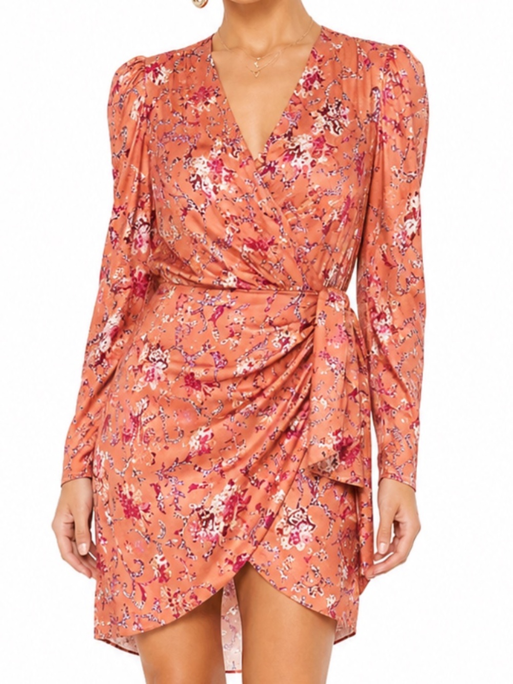 Isabel Marent. Long Sleeve Silk Baikal Mini Dress.